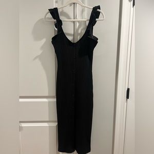 Zara midi dress with ruffle sleeve